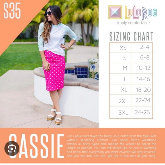 LuLaRoe Cassie skirt - Picture 2 of 2